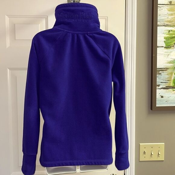 Calvin Klein Woman’s Performance Purple Zip-Up High Collar Fleece w/ Pockets-Med - Picture 8 of 14